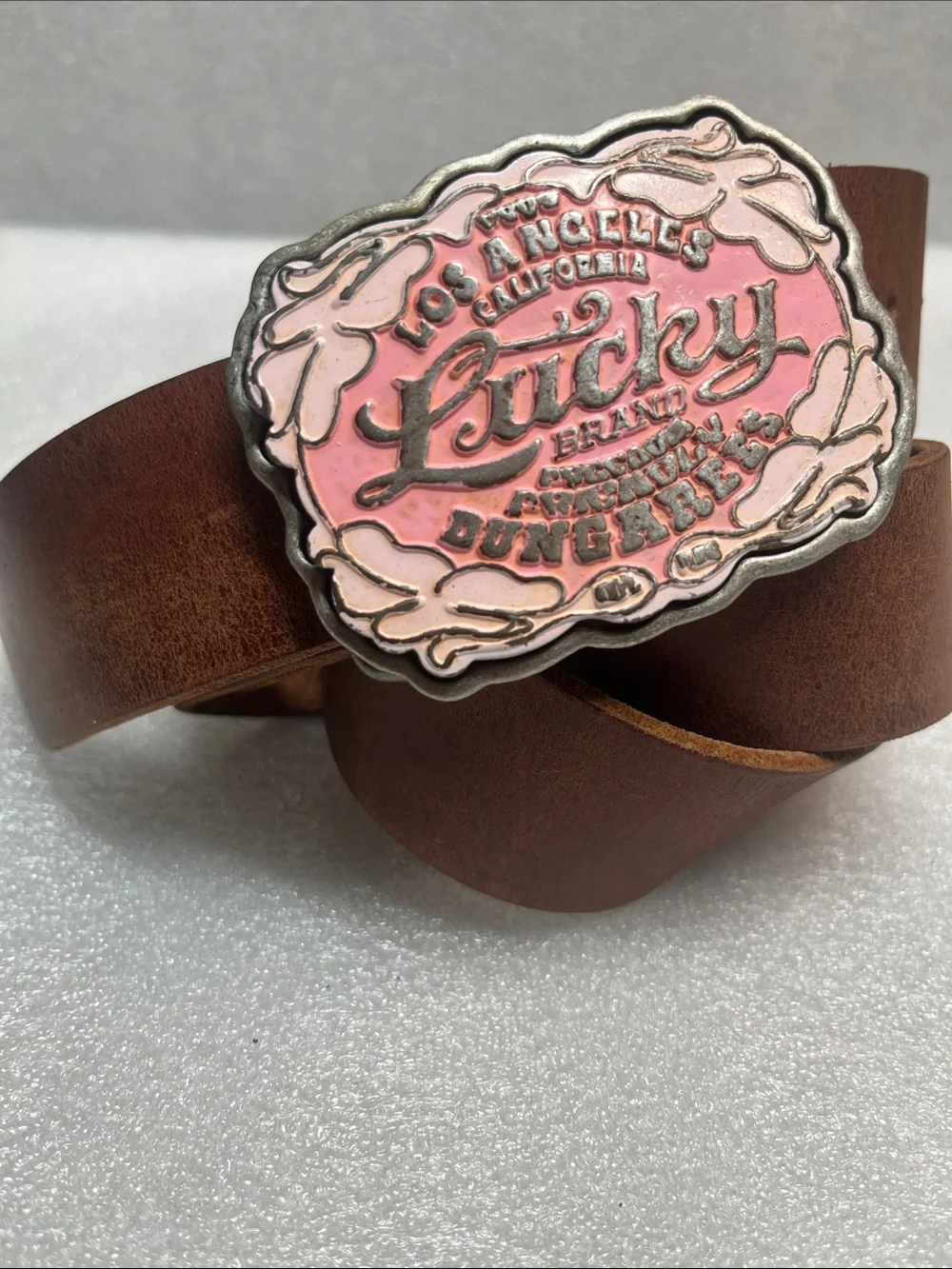 Lucky Brand Leather Belt Sz Medium - Picture 1 of 8